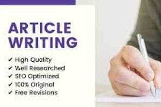 write SEO optimized well researched health and fitness articles and blogs