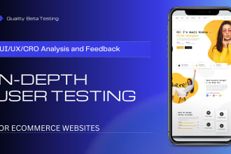 do full quality user testing for your ecommerce website