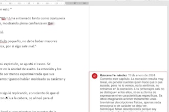 make a beta reading of your book in spanish