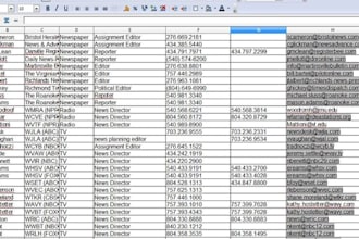 send you 673 media contacts for northeast usa with details