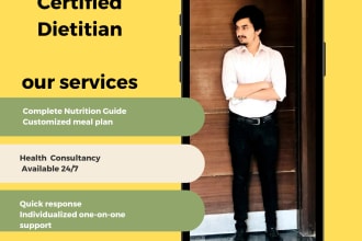 be your nutritionist, dietitian and make diet, and meal plan for you