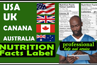 create a nutrition facts label that is fda compliance