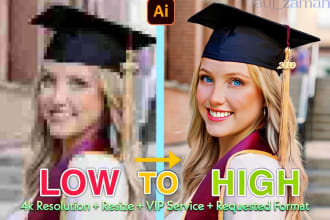 enhance, upscale, improve low res photo to high resolution
