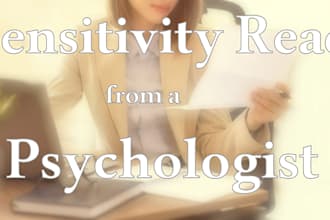 be your sensitivity reader, I am a psychologist