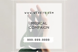 design postcard, leaflet, flyer, handout on canva for medical and healthcare