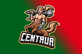 design centaur mascot  logo with free revisions and vector file