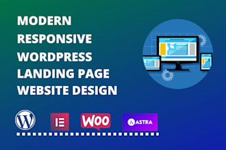 design a modern responsive wordpress landing page website