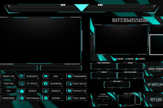 design a profesional animated twitch overlay for your stream