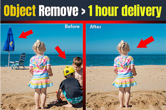 remove object, person, people, from photo add watermark, logo, text to picture