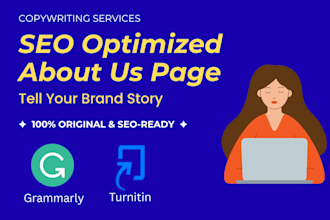 write SEO friendly about us page for businesses and startups
