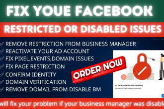 fix your restricted ad accounts and business manager issues