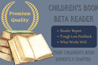beta read your childrens book or novel
