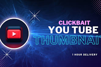 design amazing clickbait youtube thumbnail
