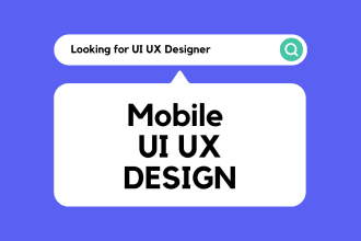 create modern mobile app UI UX design for ios and android