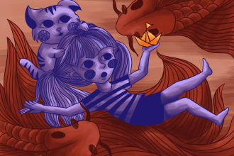 draw character design, concept art, fanart, illustration in any style