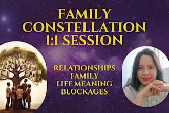 do a family constellation online, one to one vía zoom