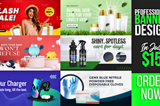 make attractive, professional shopify, ebay, etsy banner ads