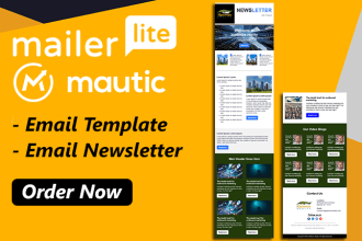 create mailerlite and mautic email template newsletter