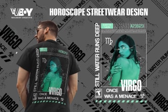 do horoscope or zodiac streetwear tshirt design