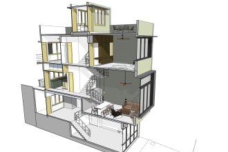 model your tiny architectural plans in 3d sketchup