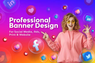 design creative social media design and professional banner ads