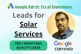 generate leads for solar services using google ads