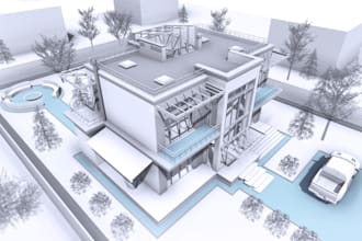 create an architectural 3d bim model in revit