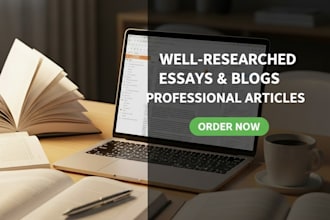 write well researched essay,blog and articals
