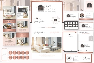 design luxury signature logo ,social media kit with complete branding kit
