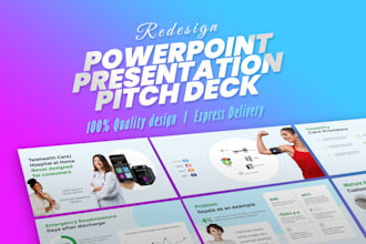 redesign powerpoint, investor pitch deck, google slides, keynotes presentation