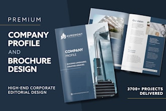 design a company profile, corporate brochure and real estate brochure design