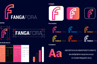 design a trendy logo, brand identity and brand style guidelines