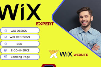 design wix website or redesign wix website and wix editorx