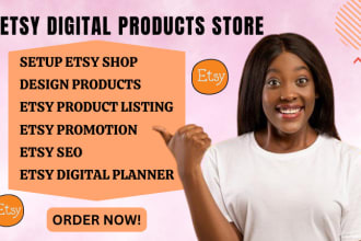 etsy digital product design, shopify print on demand etsy printify etsy listing