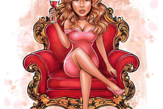 draw cartoon portrait logo for your business