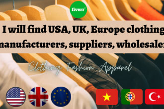 find USA, UK, europe clothing manufacturers, suppliers, wholesalers