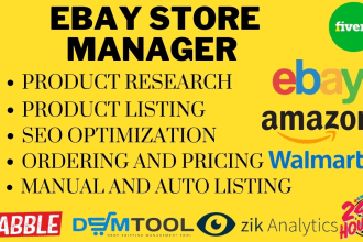 be your amazon, ebay, walmart drop shipping store manager