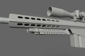 make any mid detailed aaa 3d weapon for game