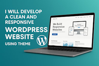 develop a clean and responsive wordpress website using best theme