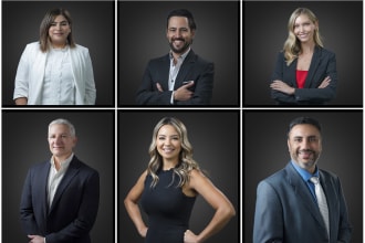 do professional business corporate headshot retouch and image editing