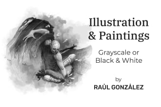 paint grayscale arts for characters, creatures and assets