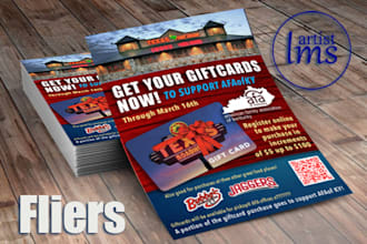 design and eye catching flyer or poster or counter card