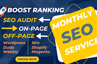 do monthly onpage seo boost ranking and fix errors of wordpress, shopify, wix