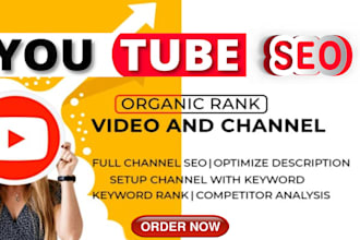 do SEO of youtube channel and videos search engine optimization