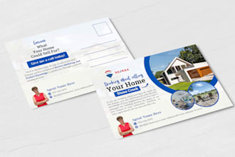 design real estate direct mail eddm postcard, flyer, brochure or canva templates