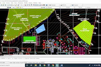 do land survey plan drawing and calculation assignments