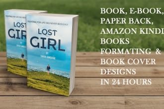 do book formatting  for amazon kdp, lulu