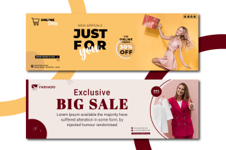 design awesome looking web banner, flyer, fb ads and cover