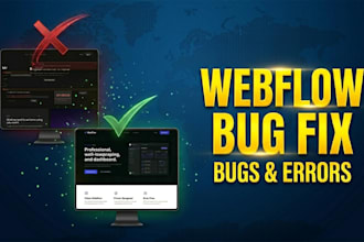 fix webflow bugs, errors, responsive and cms issues