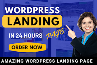 design wordpress landing page, or elementor landing page